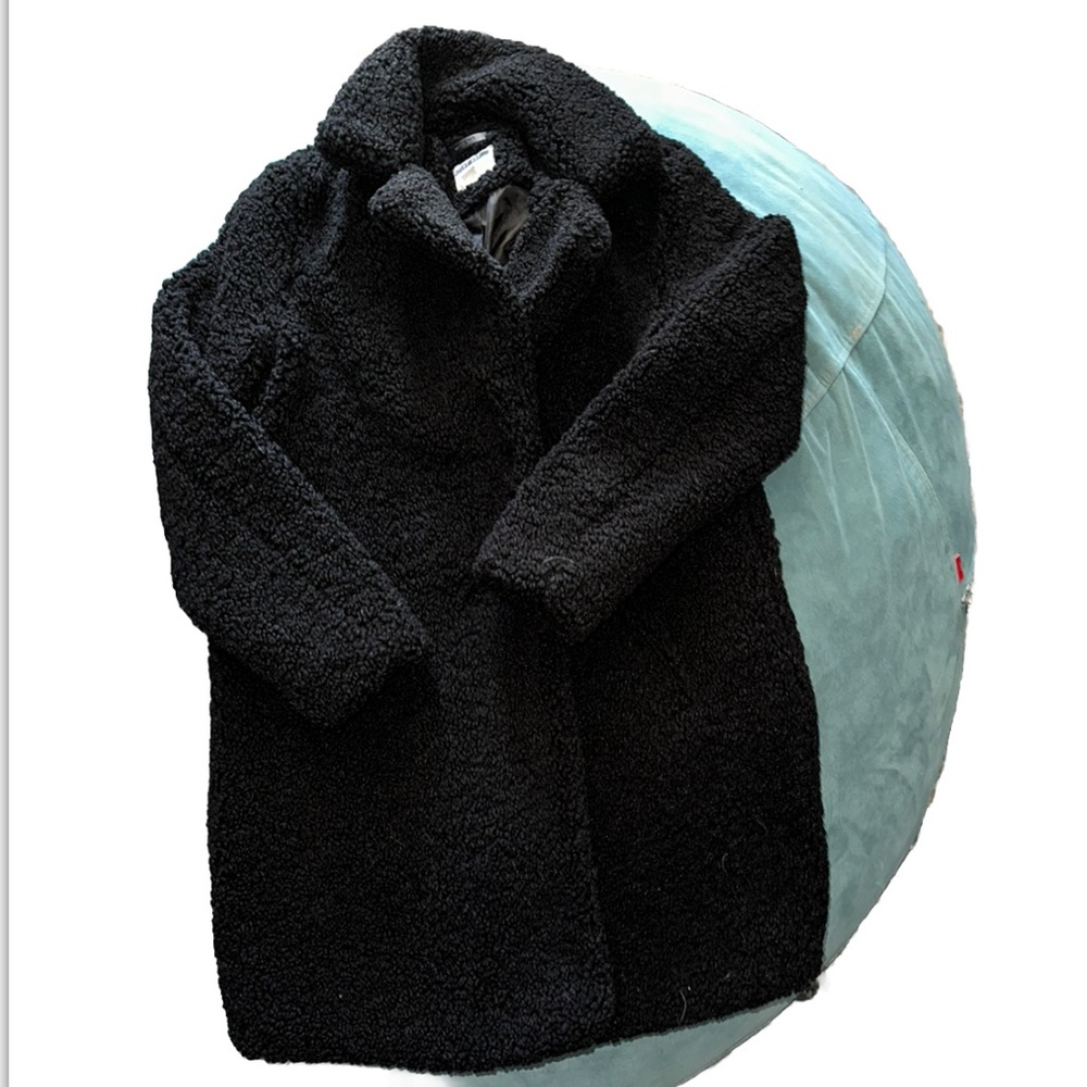 Black Noisy May Teddy Bear Jacket in Medium